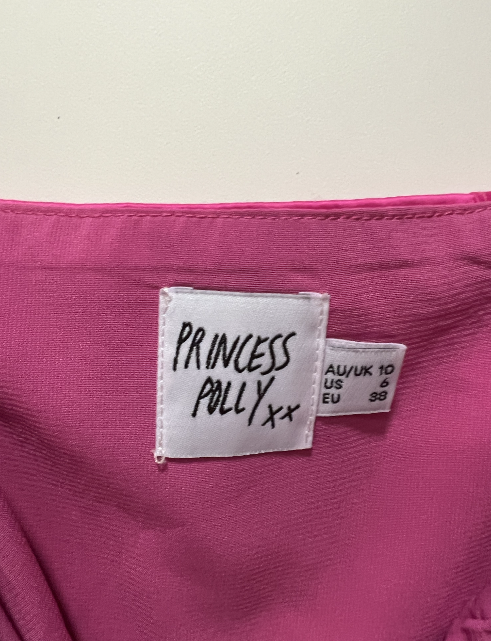 Princess Polly pink silk mini dress