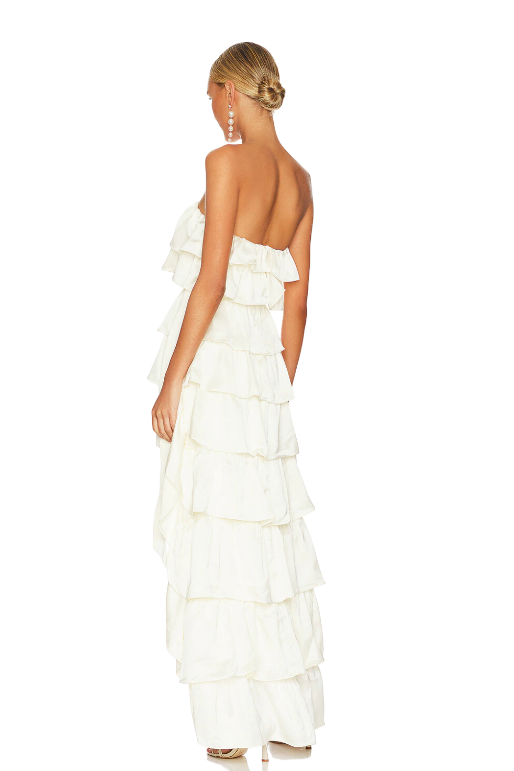 WeWoreWhat Tiered Ruffle High Low Dress (6)