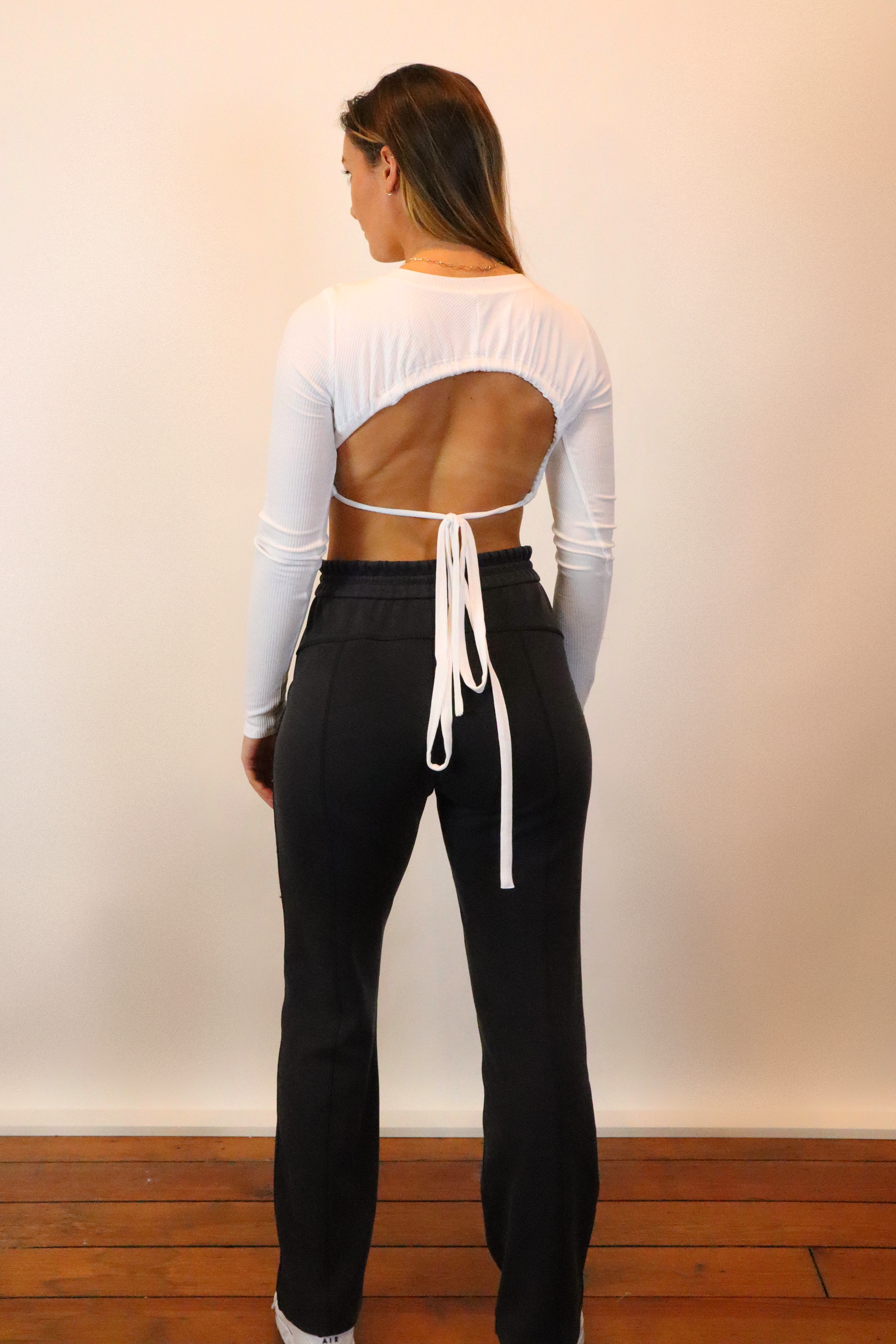 Ribbed Wrap It Up Top in White