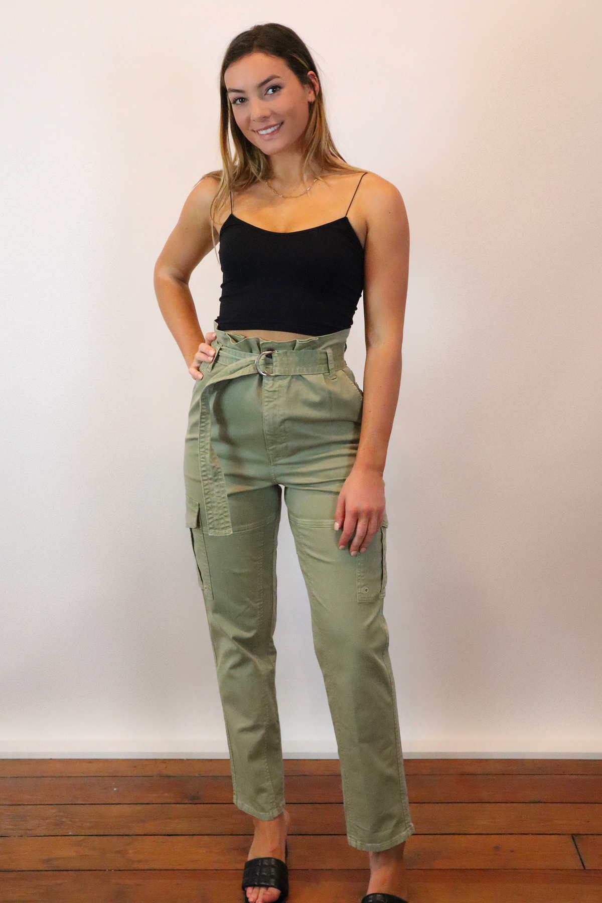 Safari Belted Pant in Washed OD