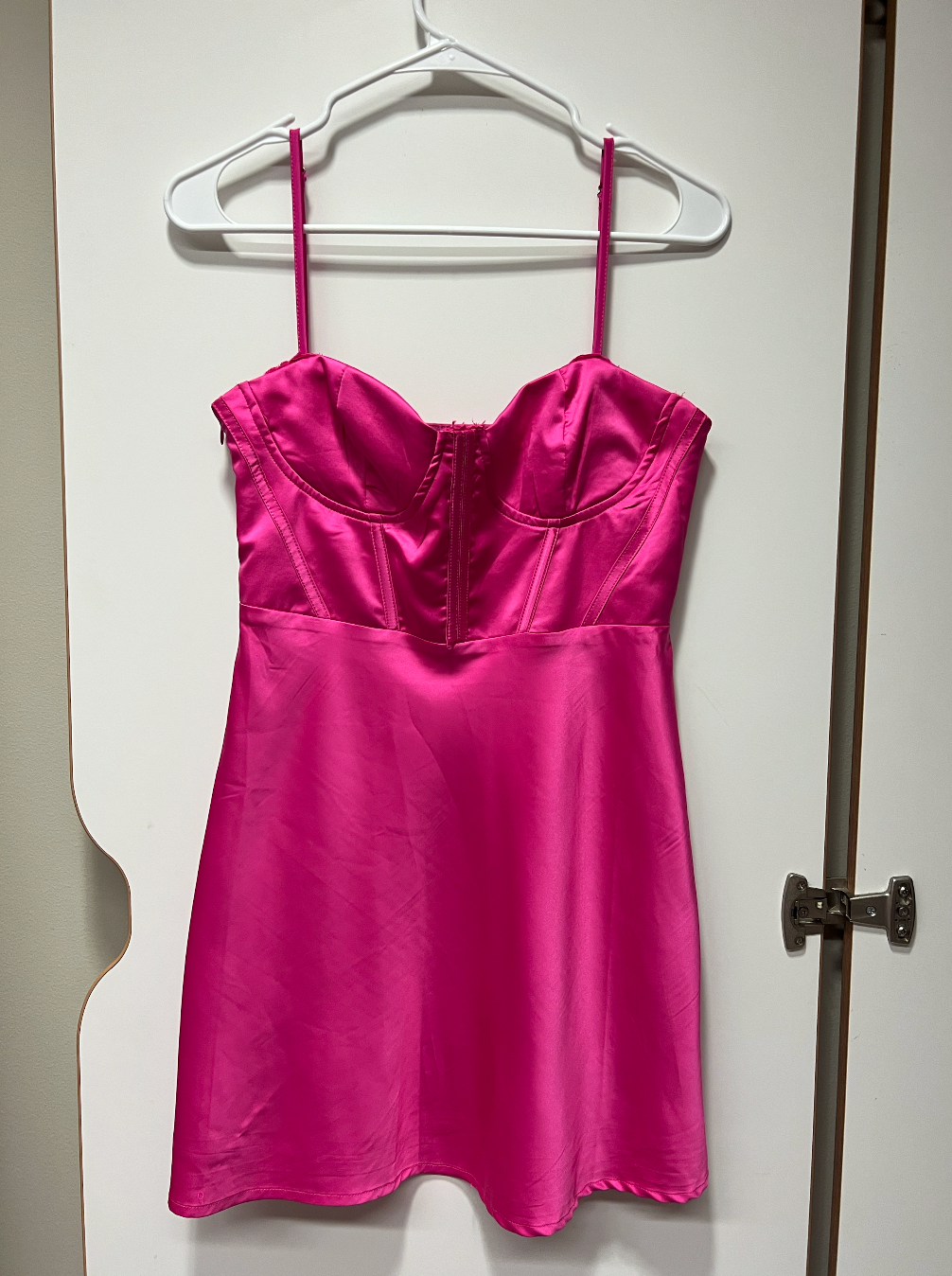 Princess Polly pink silk mini dress